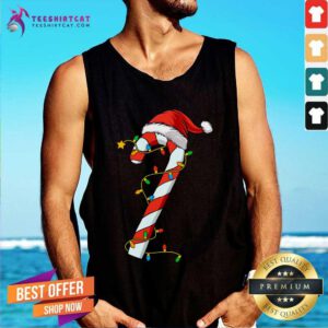 Top Christmas Candy Cane Santa Xmas Tank-top