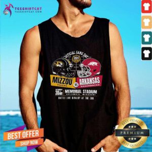 Top Mizzou Tigers Champion 2024 MU Vs Arkansas Game Day Battle Line Rivalry Tank-top