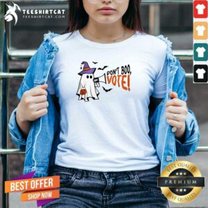Top Moveon Don't Boo Vote Halloween V-neck