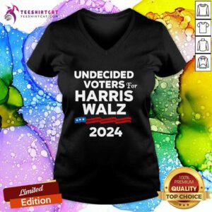 Top Mr Chimetime Undecided Voters For Harris Walz 2024 V-neck