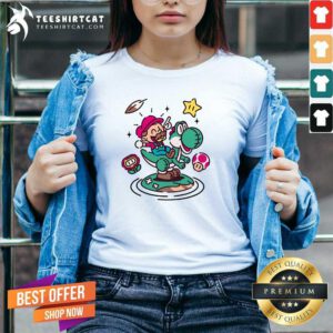 Top The Plucky Plumber Super Mario V-neck