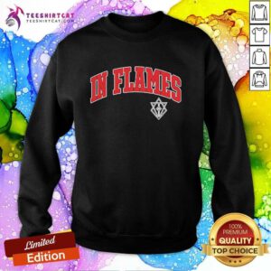 Funny In Flames Collegiate Logo Sweatshirt
