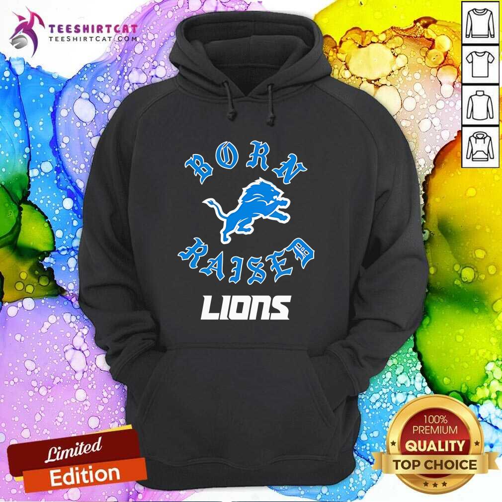 Good Born X Raised Black Detroit Lions Hoodie