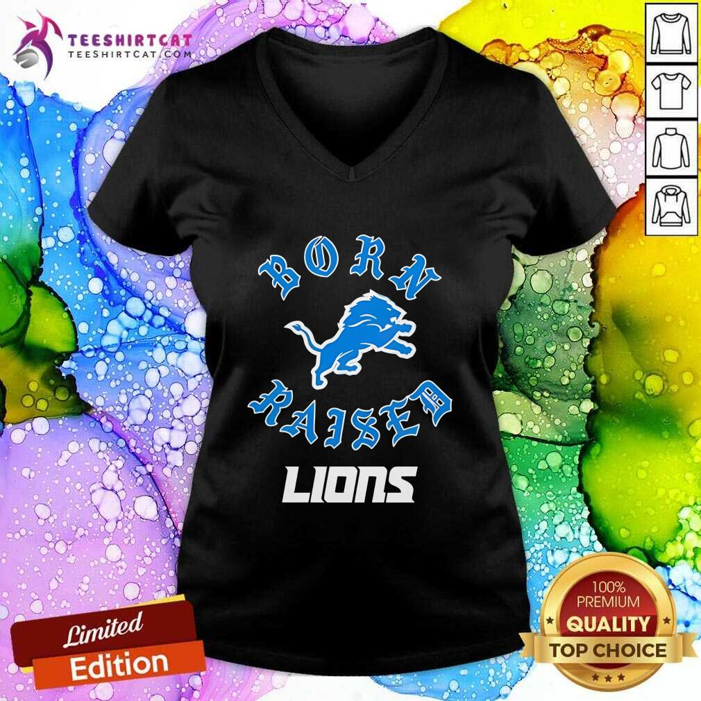 Good Born X Raised Black Detroit Lions V-neck