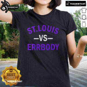 Good St. Louis vs. Errbody Baltimore Ravens ladies tee featuring vibrant team colors and stylish design for female fans.
