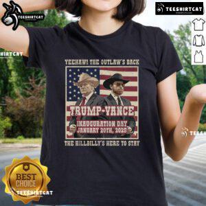 Good We Did It Outlaw and Hillbilly Trump Vance Victory Ladies Tee featuring bold graphics and a stylish design.