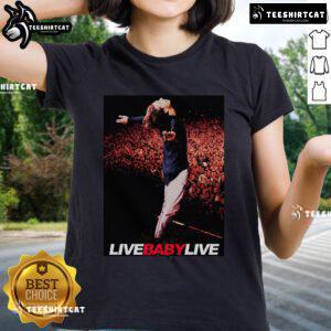 Hot Alternative Live Baby Live Ladies Tee featuring stylish design, perfect for fans of alternative rock fashion.