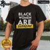 Hot Black Women Are Supreme T-Shirt featuring bold text design on a stylish black tee for confident fashion statements.
