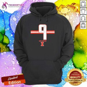 Hot Illinois Football Luke Altmyer Number Stripe Hoodie