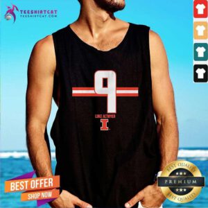 Hot Illinois Football Luke Altmyer Number Stripe Tank-top