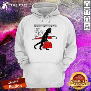 Hot Where I'm Going But I’m Gay Cat Pride Proud LGBTQ Music Queer Art Hoodie
