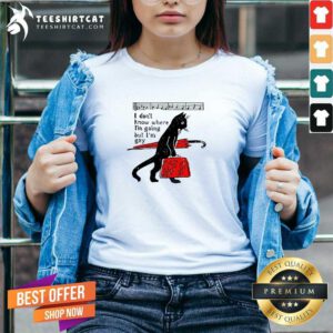 Hot Where I'm Going But I’m Gay Cat Pride Proud LGBTQ Music Queer Art V-neck