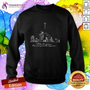 Nice A Thrill Of Hope Jesus Christian Cross Merry Christmas Xmas Sweatshirt