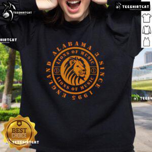 Nice Alabama sweatshirt featuring 'England Since 1995' design, perfect for music lovers and casual wear enthusiasts.