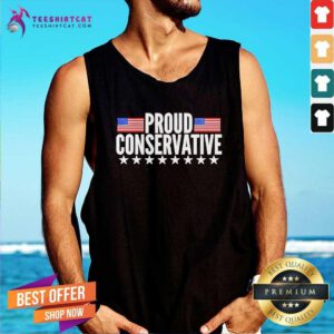 Nice American Proud Conservative America Flag Tank-top