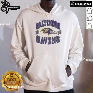Stylish Baltimore Ravens hoodie featuring an arched wordmark design, perfect for fans showing team spirit.