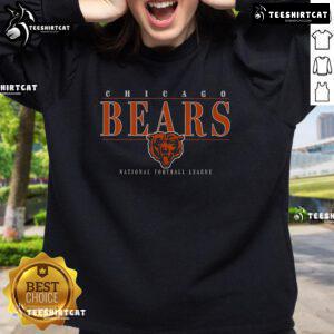 Stylish Chicago Bears signature bar sweatshirt showcasing team colors and logo, perfect for sports fans.
