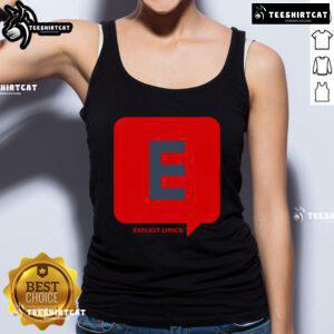 Trendy Nice Explicit Lyrics Tank Top featuring bold text design, perfect for music lovers and casual wear.