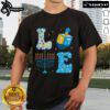 Nice love cute Hanukkah dreidel menorah T-shirt for Jewish holiday celebrations, perfect for festive attire.