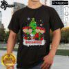 Nice Peanuts Characters Tampa Bay Buccaneers Christmas Tree T-Shirt featuring festive designs and team spirit for holiday cheer.