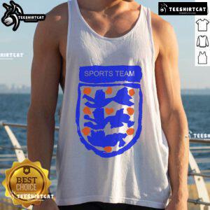 England tank top featuring a stylish sports team design, perfect for fans and athletes supporting their country.