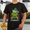 2024 Oregon Ducks Football Christmas T-Shirt featuring a Grinch and love heart design, perfect for holiday fans.