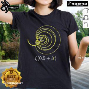 Official 3blue1brown Zeta Spiral Ladies Tee featuring a stylish zeta spiral design on a comfortable fabric.
