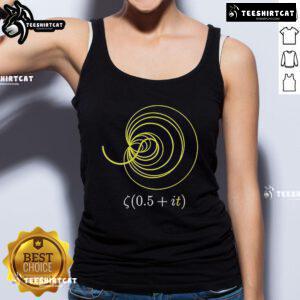 Official 3blue1brown Zeta Spiral Tank Top featuring a vibrant spiral design, perfect for math enthusiasts and stylish comfort.