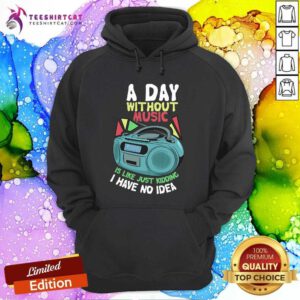 Official A Day Without Music Is Like Just Kidding I Have No Idea Hoodie