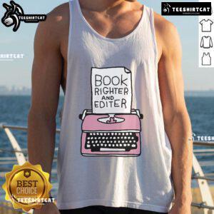 Official Book Writer and Editor Tank Top featuring a stylish design, perfect for authors and literary enthusiasts.