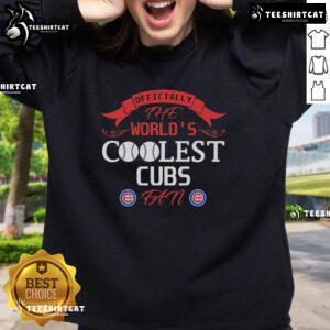 Official Chicago Cubs fan sweatshirt showcasing stylish design, perfect for dedicated supporters and game day wear.