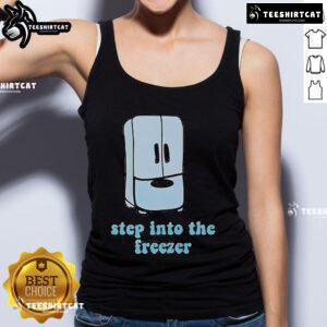 Official Tweezer Freezer step-in to the freezer tank top, showcasing a stylish design perfect for summer fashion.
