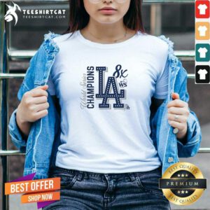 Original Los Angeles Dodgers 8-Time World Series Champions V-neck