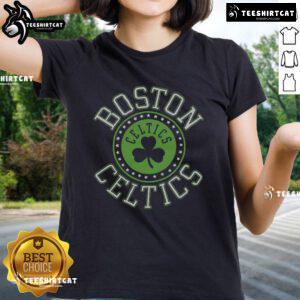 Premium Boston Celtics ladies tee featuring vibrant team colors and stylish design, perfect for female fans.