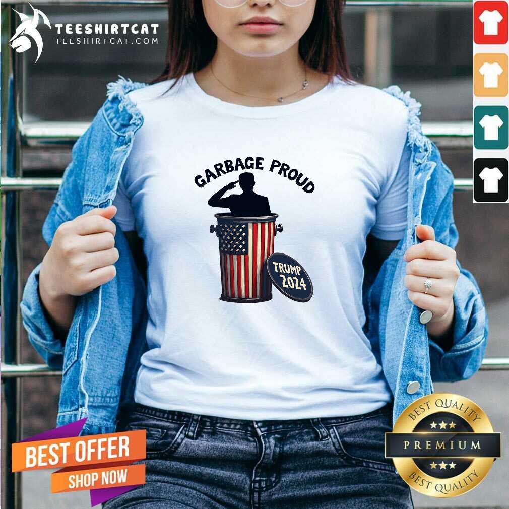 Top Garbage Proud To Be Garbage Vote Trump Supporters V-neck