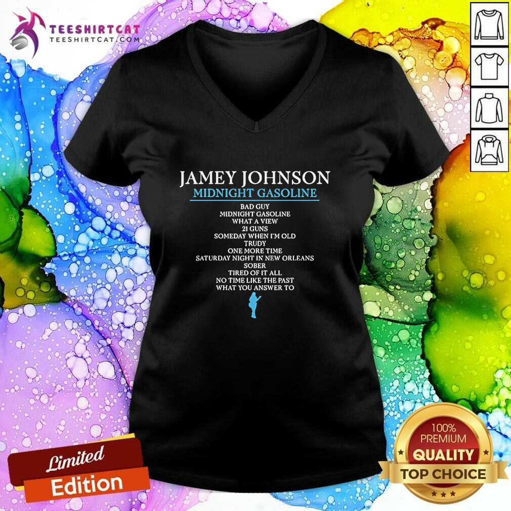 Top Jamey Johnson Midnight Gasoline Bad Guy Midnight Gasoline V-neck