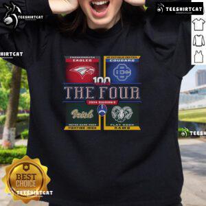 Top MHSAA Division 5 football semi-finalists sweatshirt for 2024 featuring team logos and championship spirit.