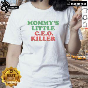 Funny Mommy's Little CEO Killer Ladies Tee featuring playful graphic design perfect for humorous moms' fashion.