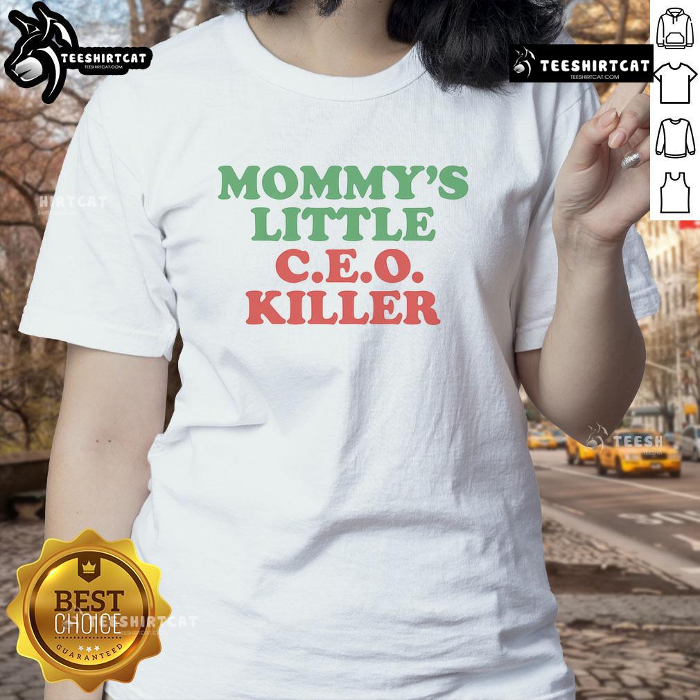 Funny Mommy's Little CEO Killer Ladies Tee featuring playful graphic design perfect for humorous moms' fashion.