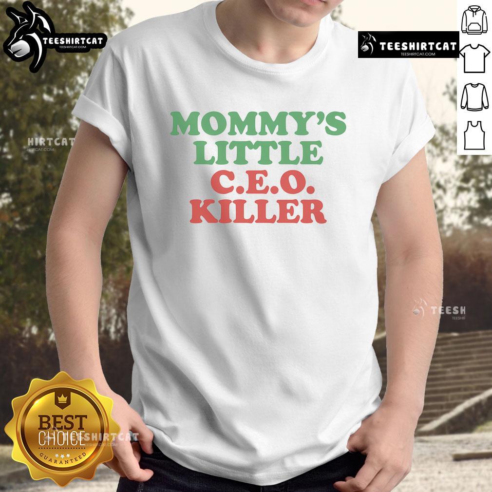 Alt Text: Funny Mommy's Little CEO Killer T-Shirt featuring a playful design, perfect for trendy moms and gift ideas.