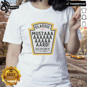 Funny yellow mustard classic 2024 ladies tee featuring a humorous slogan, perfect for casual wear and mustard lovers.