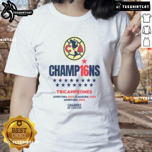 Good Club America Champions 2024 opening tournament ladies tee showcasing vibrant design and premium quality fabric.