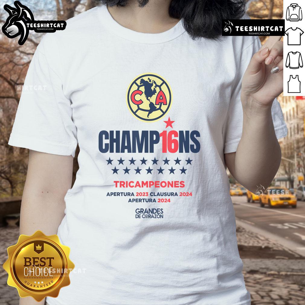 Good Club America Champions 2024 opening tournament ladies tee showcasing vibrant design and premium quality fabric.