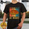 Vintage T-shirt featuring 'Good I'm Making Em At Night' meme with a grilled cheese sandwich, perfect for fast food lovers.