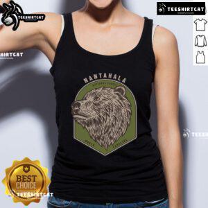 Good Nantahala National Forest North Carolina Mountains bear tank top featuring a scenic mountain backdrop.