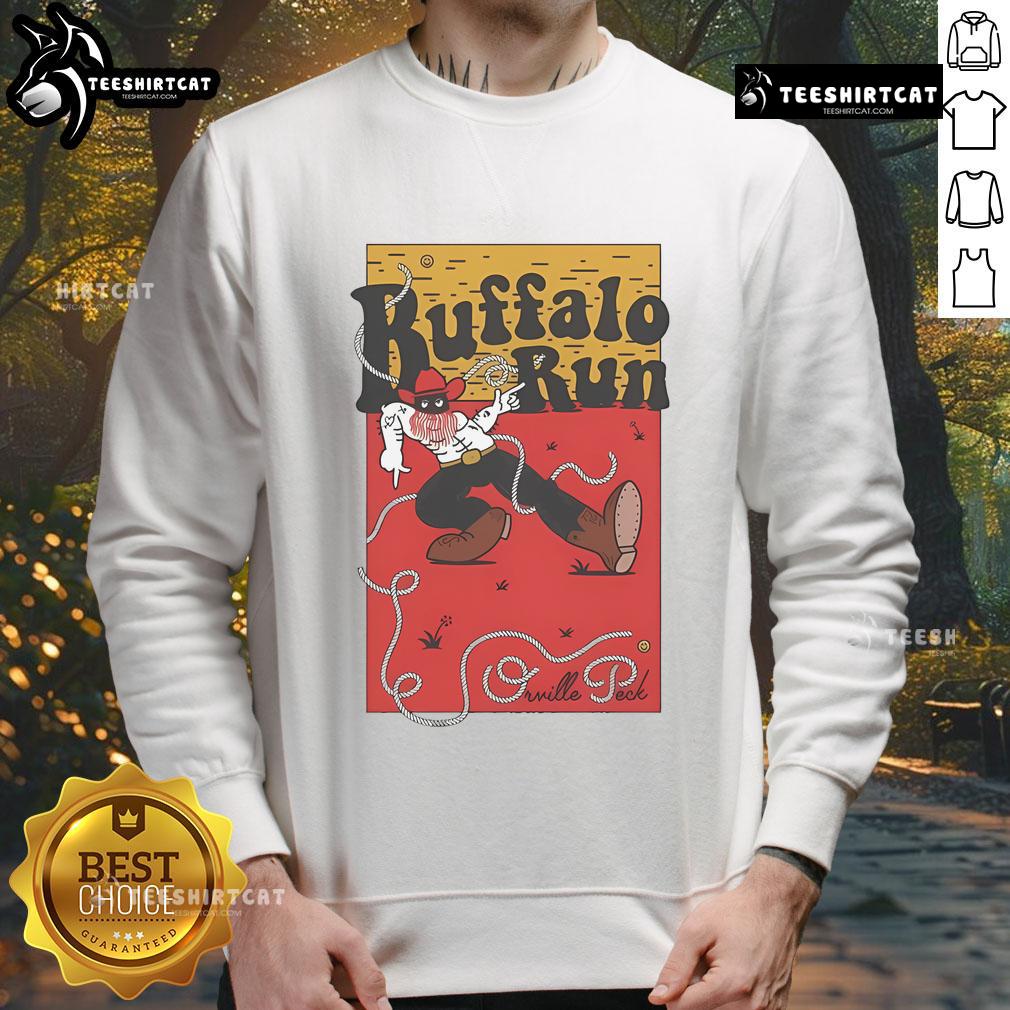Orville Peck Buffalo Run sweatshirt featuring a stylish design, perfect for fans of country music and unique fashion.