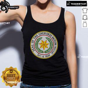 Good Seal of the Cherokee Nation tank top featuring Native American design, showcasing cultural pride and heritage.
