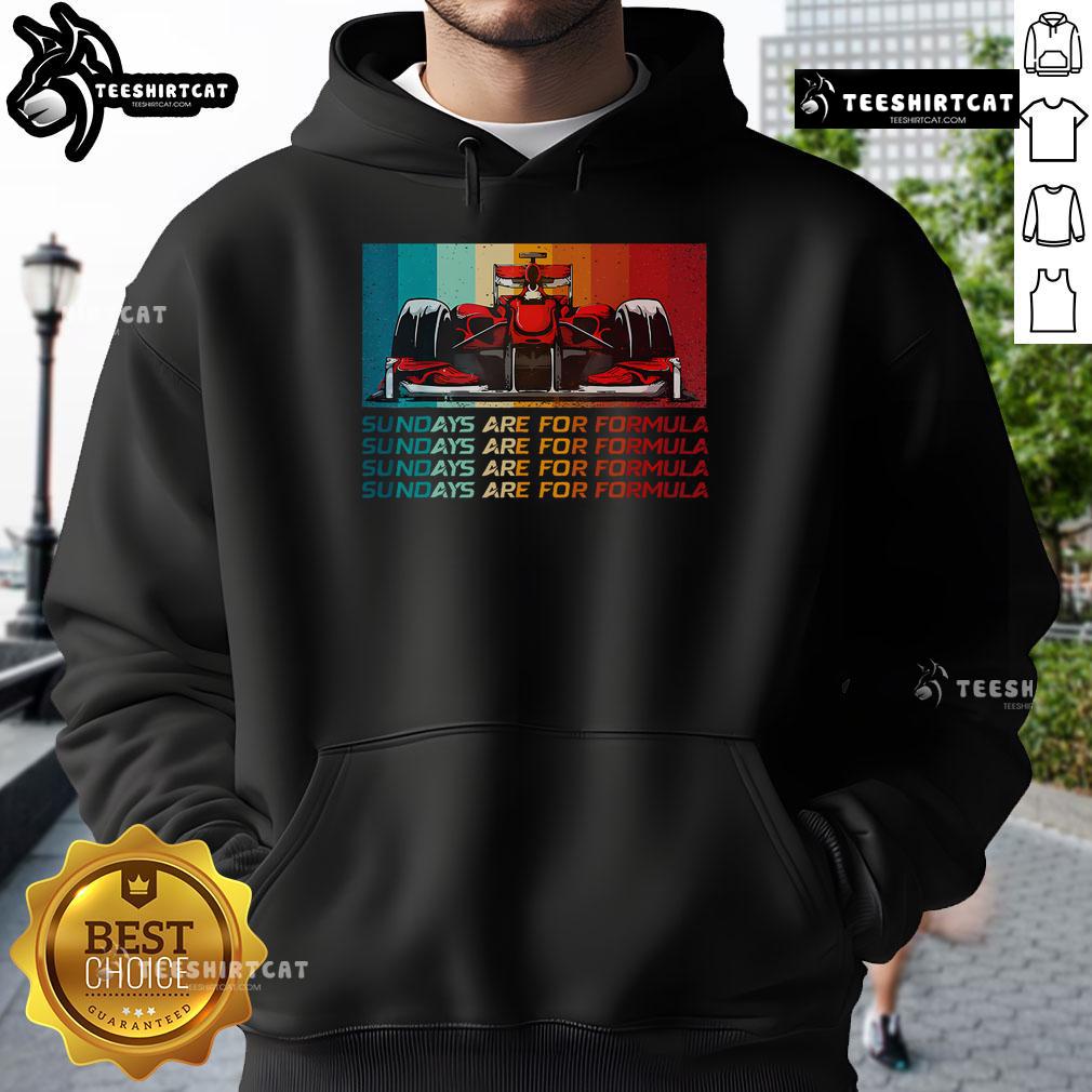 Cozy hoodie featuring 'Good Sundays Are for Formula Racing Lovers' design, perfect for motorsports and fast car enthusiasts.