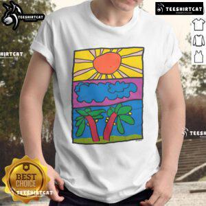 Good Vintage Doron Sun Light Cloud Nature Art T-Shirt featuring a colorful design of sun and clouds against a nature backdrop.