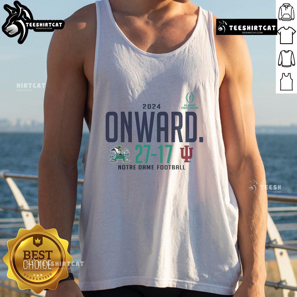 Hot Notre Dame Fighting Irish Kelly Green tank top for 2024 College Football Playoff First Round, stylish and vibrant design.